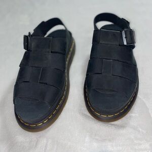 DR MARTENS Flash Fishermen Sandals - Mens Size US 14 - Black Leather Adjustable